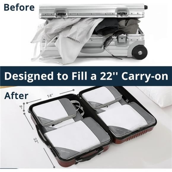Compression Packing Cubes for Travel,Packing Cubes Compression Travel Essentials - Picture 4 of 7